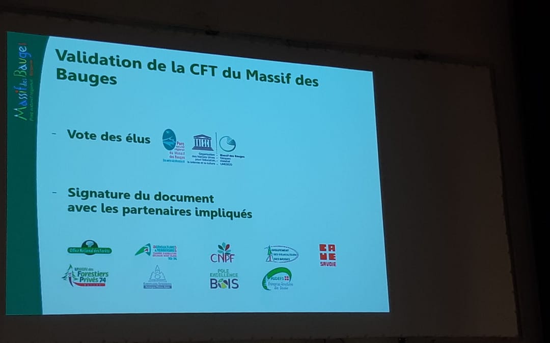 la nouvelle Charte Forestière de Territoire du Massif des BAUGES signée