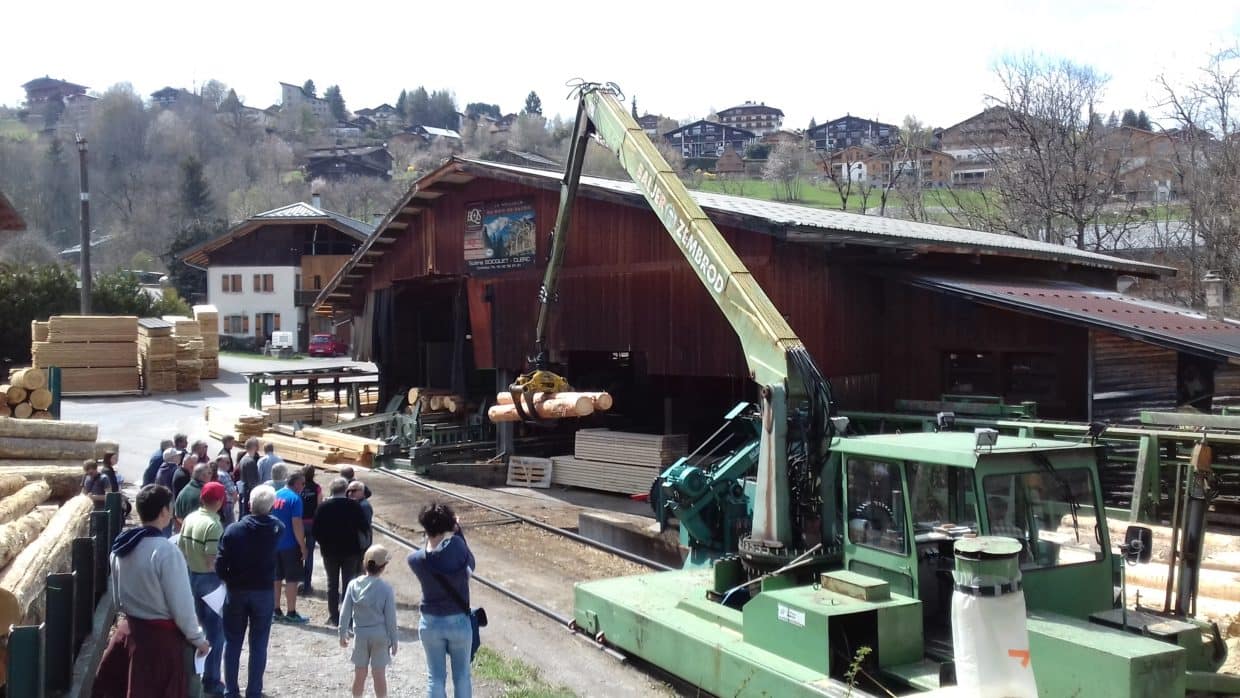Visite de la scierie SOCQUET de COMBLOUX avec la section MONT-BLANC