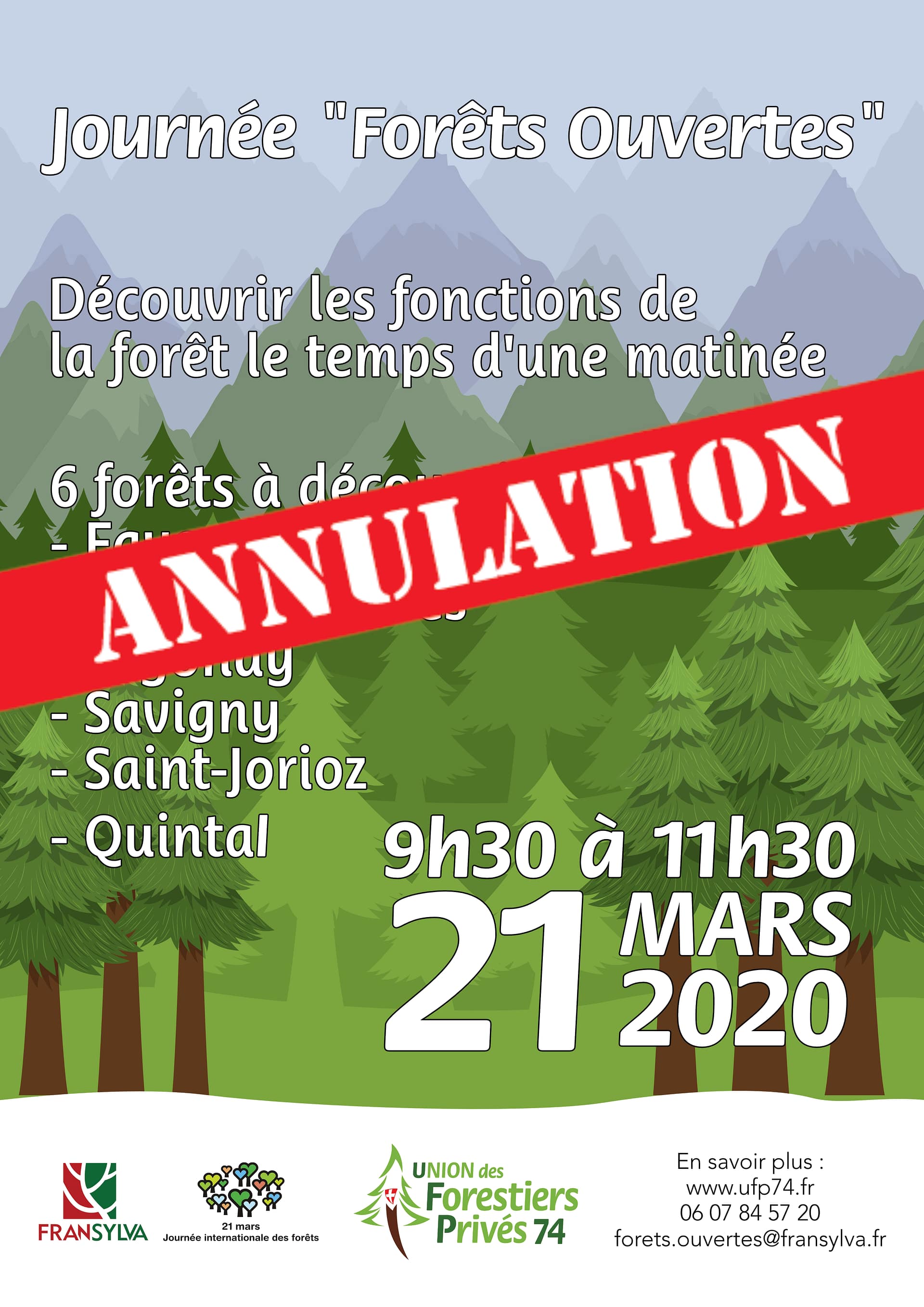 Les matinées « forêts ouvertes » annulées